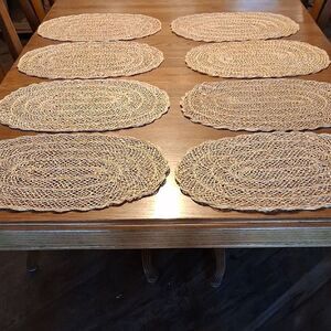 8 Pc. Rattan woven Placemat Set